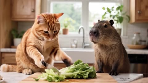 Mom Cat Picks Fresh Strawberries & Eggs🥚Bakes Ginger Kitten's Birthday Cake+Rescues Adorable Animals