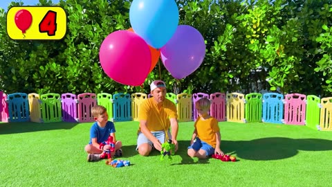 Children transform into superheroes - Fun toy stories for kids