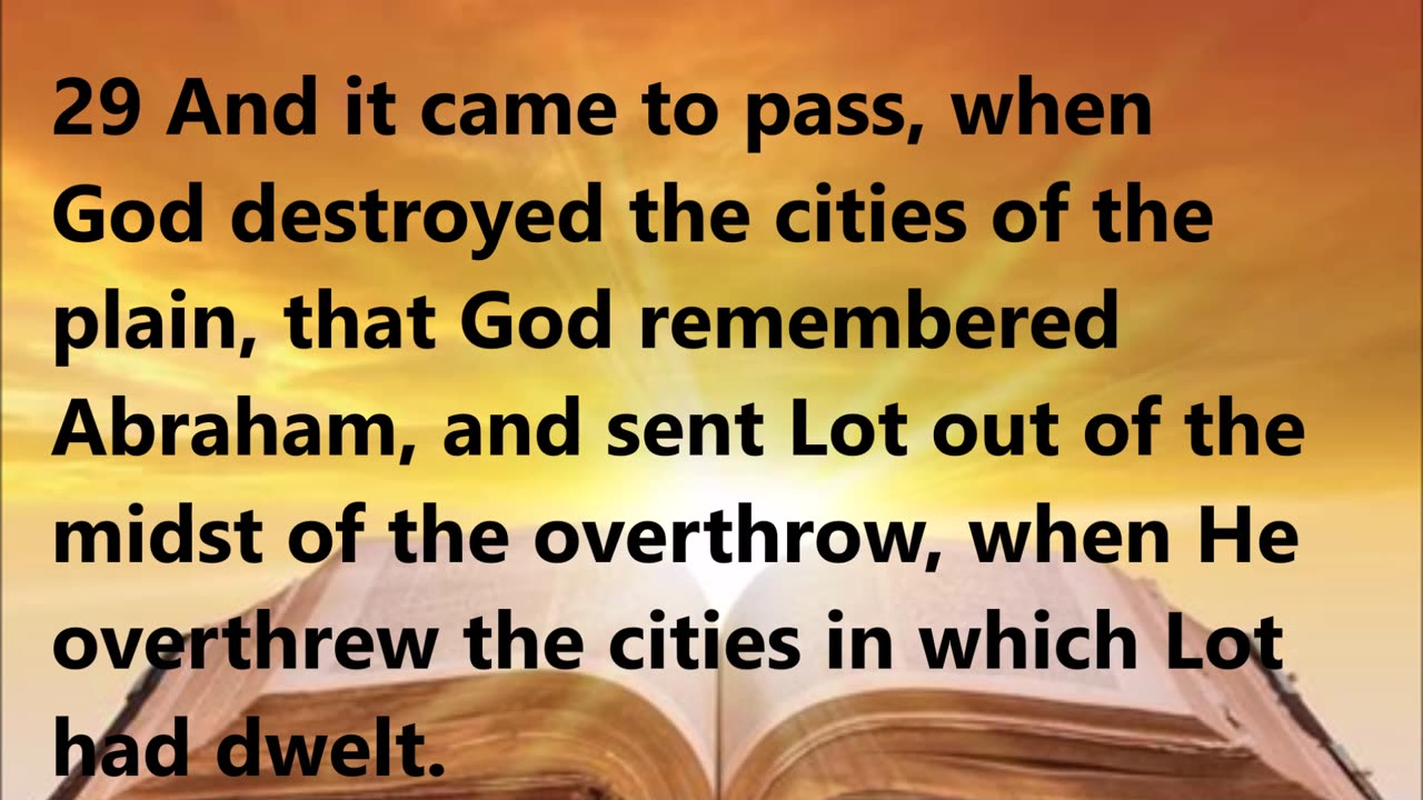 Abraham learns of Sodom and Gomorrah’s destruction.