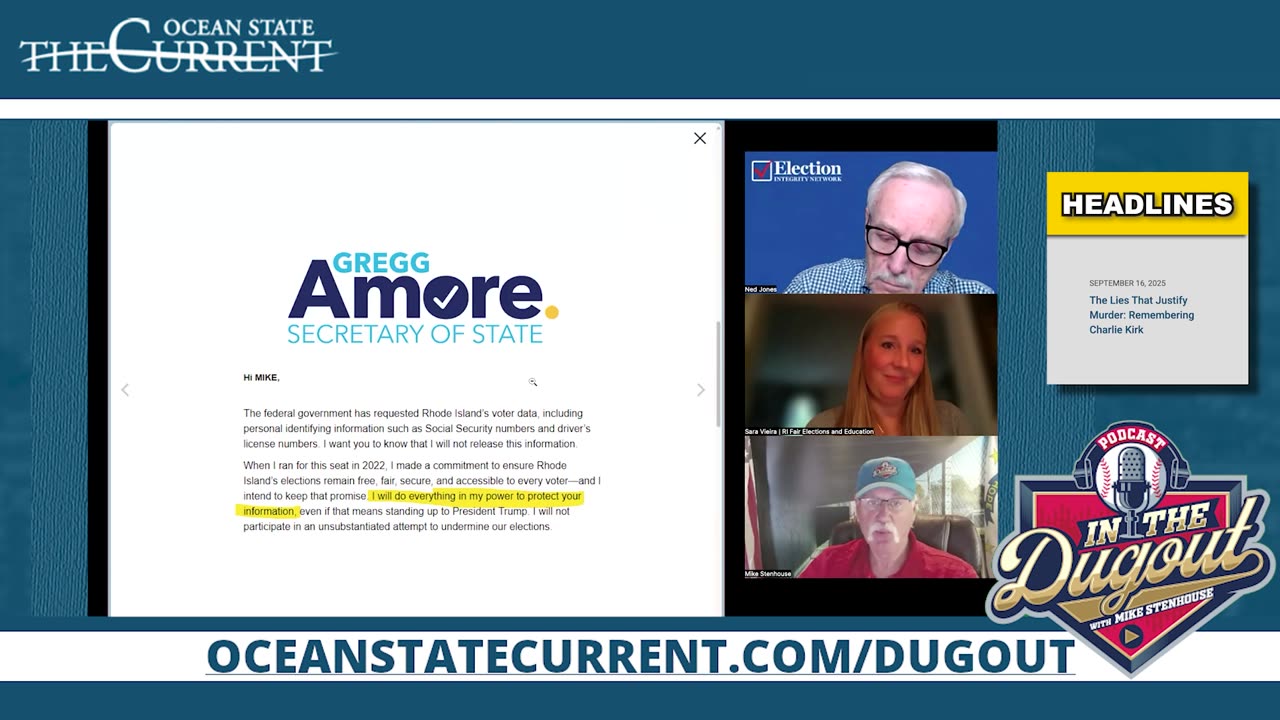 Is Rhode Island Next? Election Integrity Showdown on the Horizon #InTheDugout – September 30, 2025