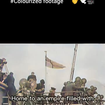 British Prime Minister agrees to peace pact 1938 decision #Colourized footage 🇬🇧 🤝 🕊️ 🎥