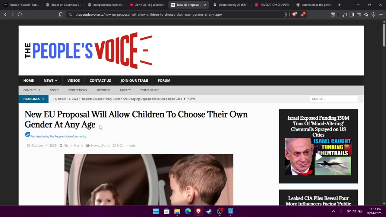 EU WILL ALLOW CHILDREN TO CHOOSE THEIR OWN GENDER #endtimes #lastdays #prophecy #israelites #truth