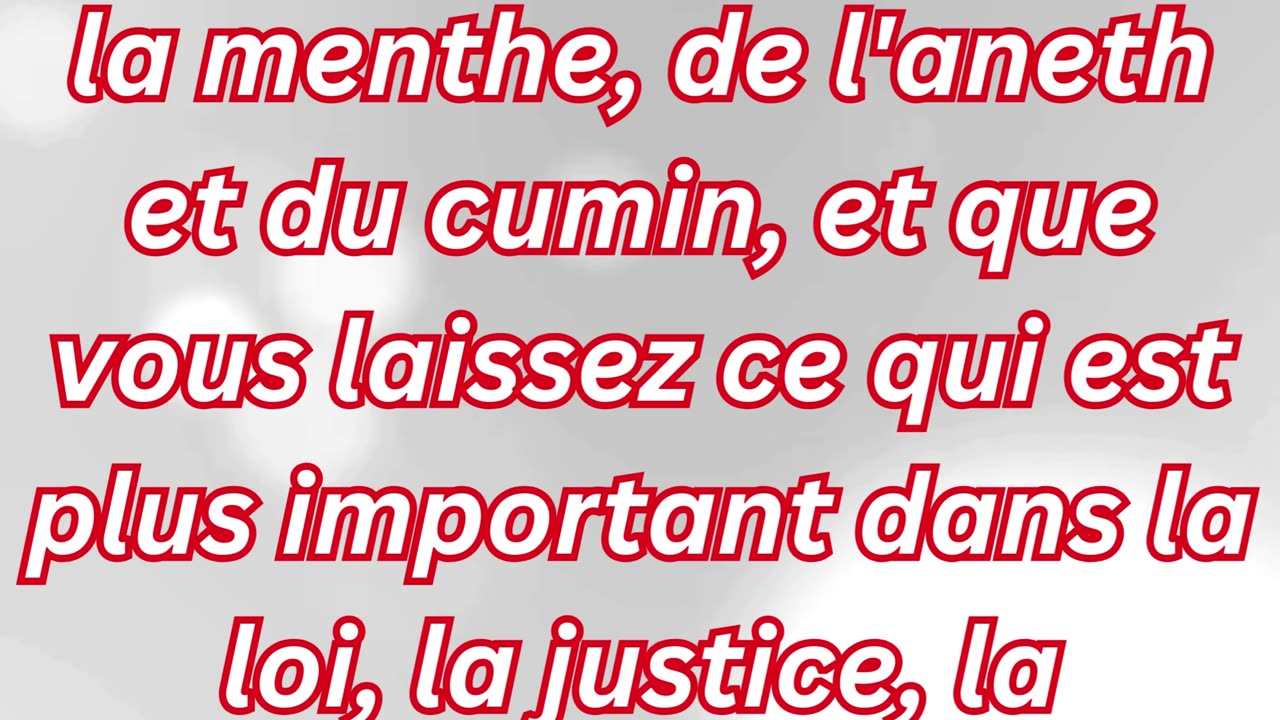 "Justice, Miséricorde et Fidélité : Les Priorités du Cœur" Matthieu 23:23#shorts #youtube #jesus #yt