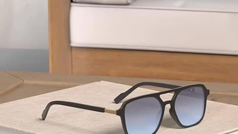 SOJOS Retro Aviator Sunglasses for Women Men,Trendy Rectangle Womens Mens