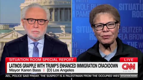 Los Angeles Mayor Karen Bass claims that Hispanic-Americans who work for ICE