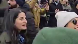 Palestinian flag raising ceremony outside Toronto City Hall today