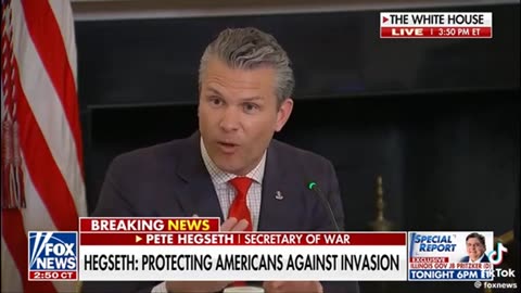 Hegseth laying it out ..