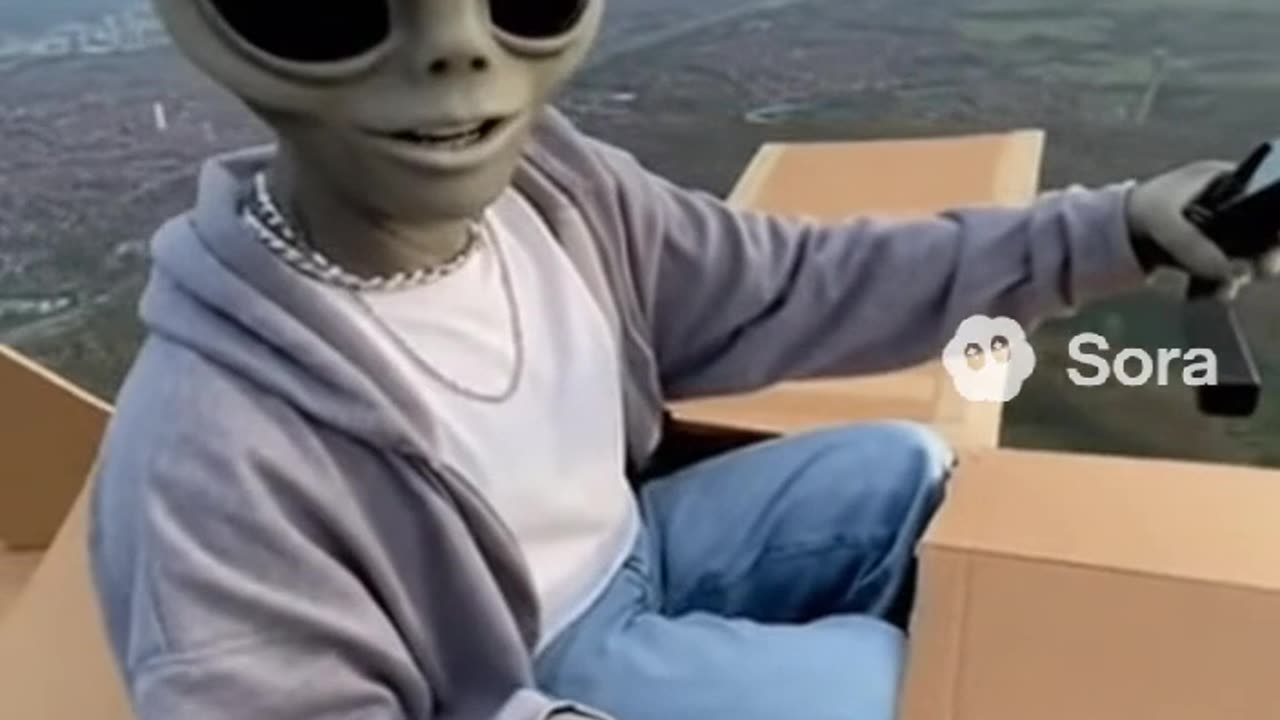 ALIEN Over GERMANY in a PAPER Airplane