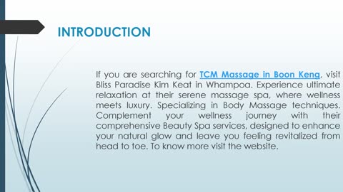 If you are searching for TCM Massage in Boon Keng