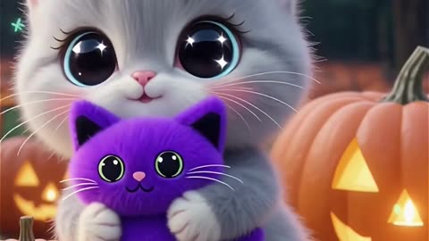 Spooky Paws: Kitty Halloween Dance! 🎃🐱 #shorts #Halloween #CuteKitty #CatCostume #Shorts #cat