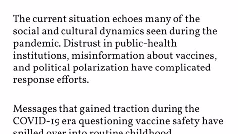 Measles outbreak..This Pestilence may turn into another pandemic