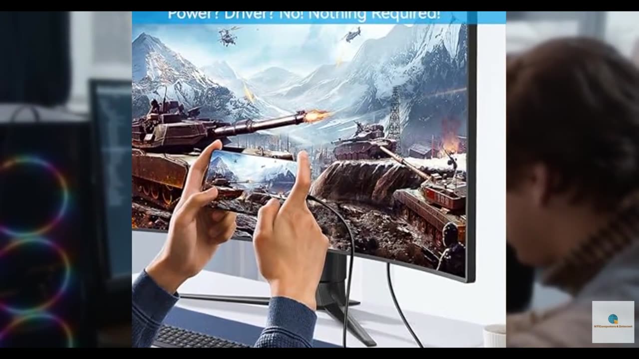 USB C to VGA Cable 3FT, USB Type-C to VGA Male to Male Adapter Cord Thunderbolt