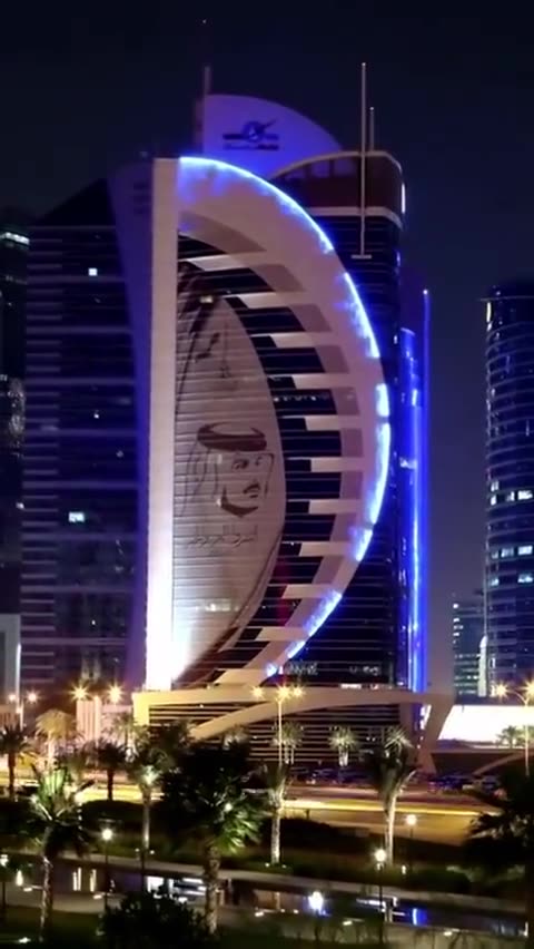 A magnificent bird's eye view of skyscrapers at night