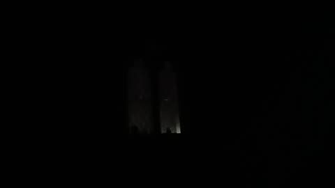 I think this is music & lights out side the window