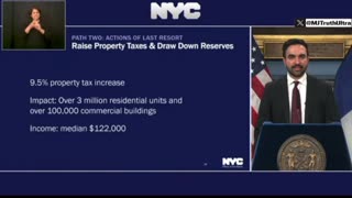 NYC Mayor - I have no choice but to raid our reserves and raise property taxes