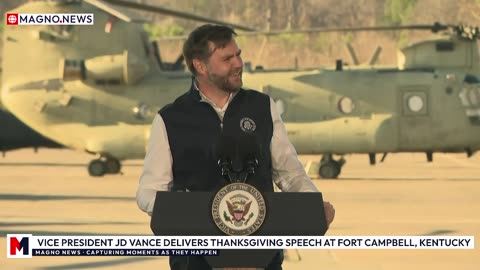 🇺🇸 Vice President JD Vance Delivers 2025 🦃 Thanksgiving Speech at Fort Campbell, Kentucky [LIVE]