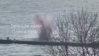 Russian Attack Drone Barely Misses Civilians On a Pier in Odessa