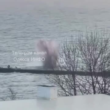 Russian Attack Drone Barely Misses Civilians On a Pier in Odessa