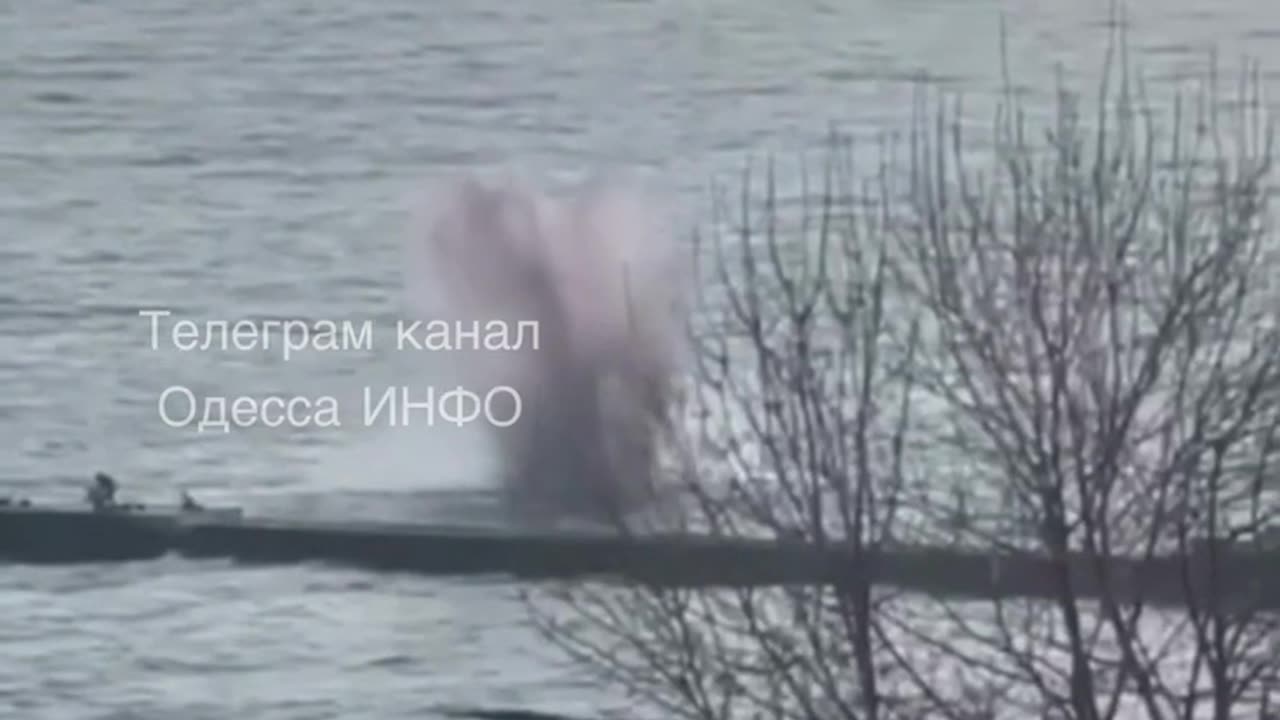 Russian Attack Drone Barely Misses Civilians On a Pier in Odessa
