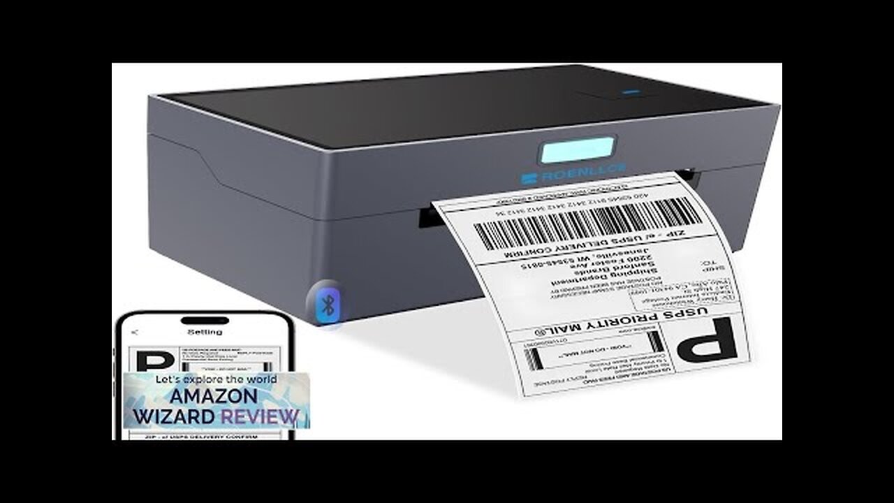 Bluetooth Thermal Shipping Label Printer 4x6 Label Printer for Small Business Review