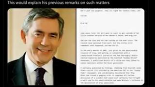 Gordon Brown is accused of raping a 9 year-old girl and being part of an alleged child sex ring