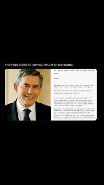 Gordon Brown is accused of raping a 9 year-old girl and being part of an alleged child sex ring