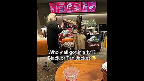 Who y’all got in a 1V1? Black or Tan Jacket 😂