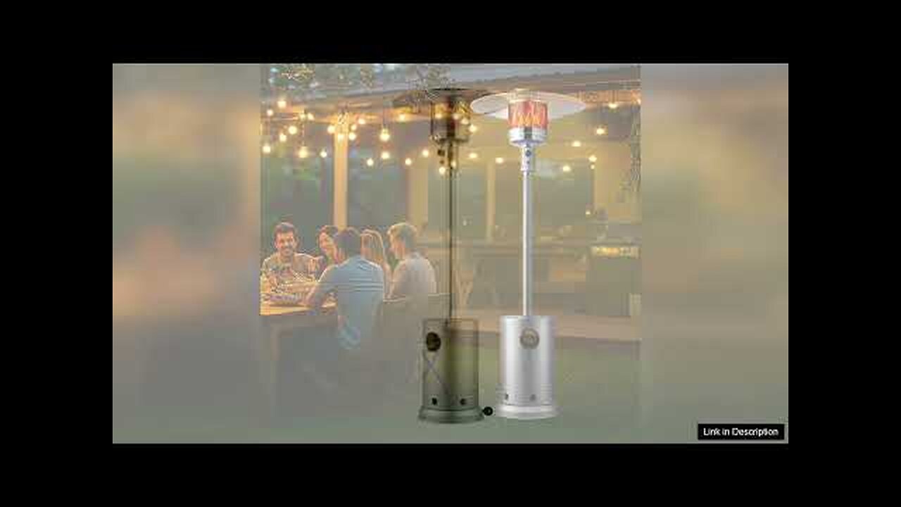 VEVOR Propane Patio Heater 50000BTU Tall Hammered w/Round Table Outdoor Silver Review