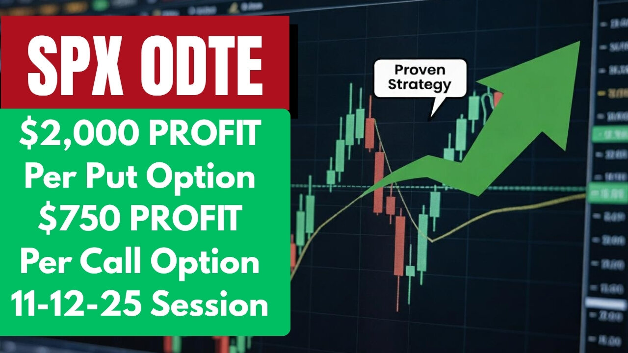 $2000 Profit Per Put Option And $750 Profit Per Call Option | Proven SPX Daily ODTE Trading Strategy