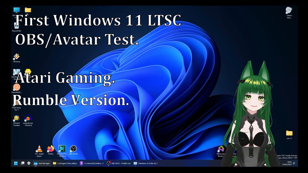 OBS And Avatar Retro Gaming On Windows 11 LTSC (1st Test) VTuber ** Strong Language!