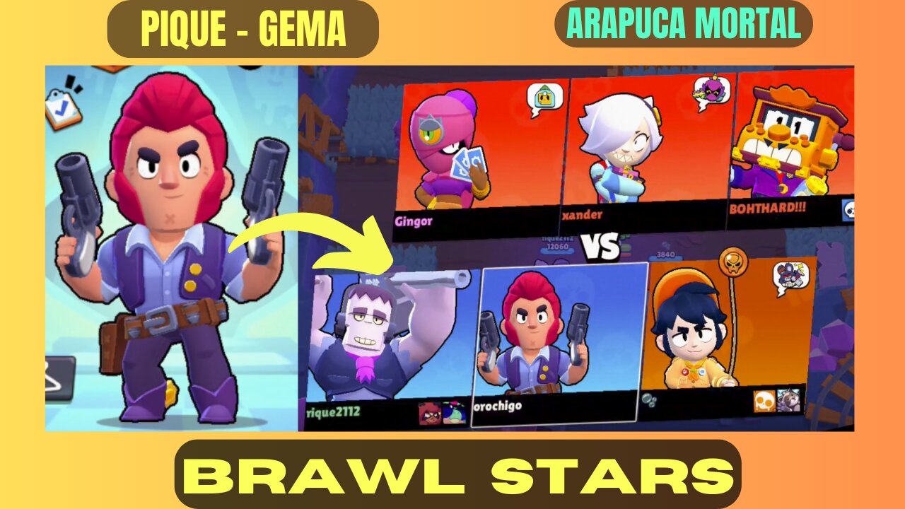 Pique - Gema Arapuca Mortal, com o Personagem Colt #Part 01, Brawl Stars, Gameplay.