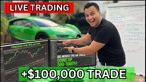 $100,000 DAY TRADING LIVE! (500% Stock Gain) - Real-Time Trading Strategy