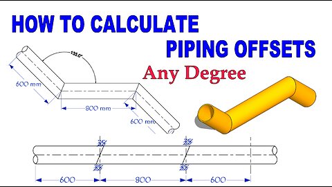 How to Calculate Piping Offset with example calculations.
