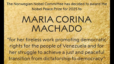 Venezuelan Nobel Pro-Democracy Peace Activist