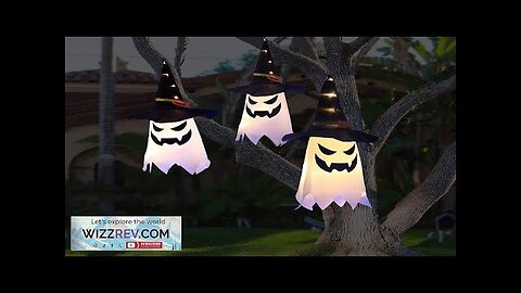 Halloween Decorations Outdoor Decor Hanging Lighted Glowing Ghost Witch Hat Halloween Review