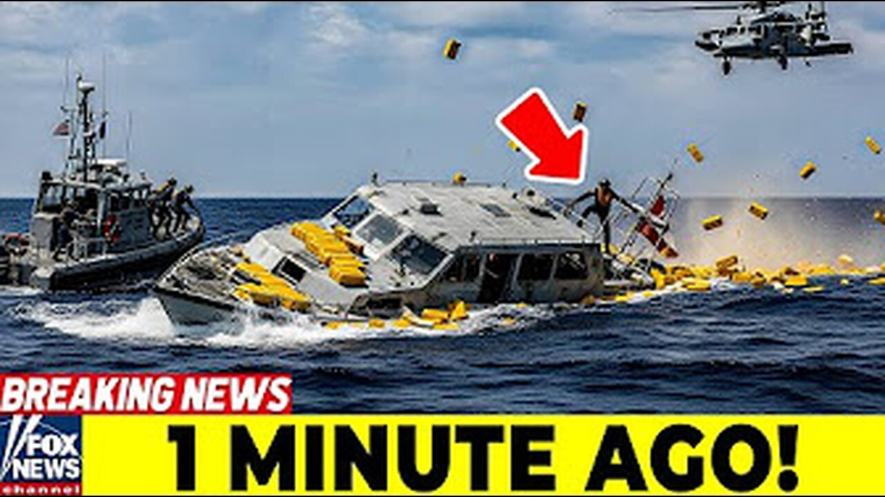 Fire on cartel speedboat.