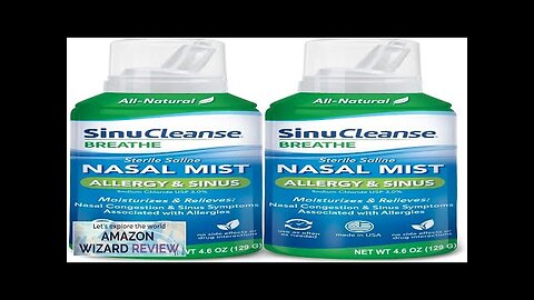 SinuCleanse Allergy & Sinus Sterile Saline Nasal Mist Instantly Moisturizes & Relieves Review