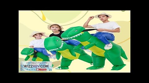 Child Adult Unisex Boy Girl Inflatable Green Dinosaur Cosplay Costume Kids Kindergarden Review