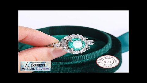 Exquisite Paraiba Green High Carbon Diamond 925 Silver Plated Ring for Women Review