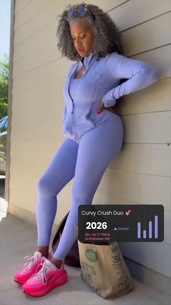 Curvy Crush Duo 💕2-Piece Zip-Up Activewear Set🔥