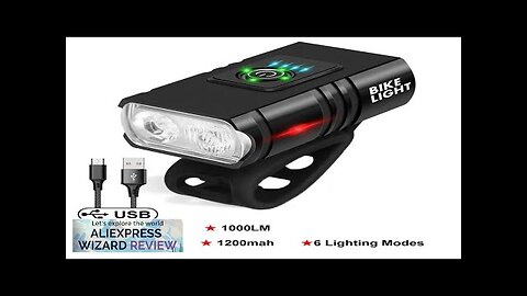 1000LM Bike Light Headlight T6 Bicycle Flashlight LED USB Rechargeable Torch Cycling Review