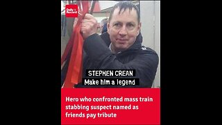 Stephen Crean British hero stopped the psycho stabbing people in the train Doncaster to London