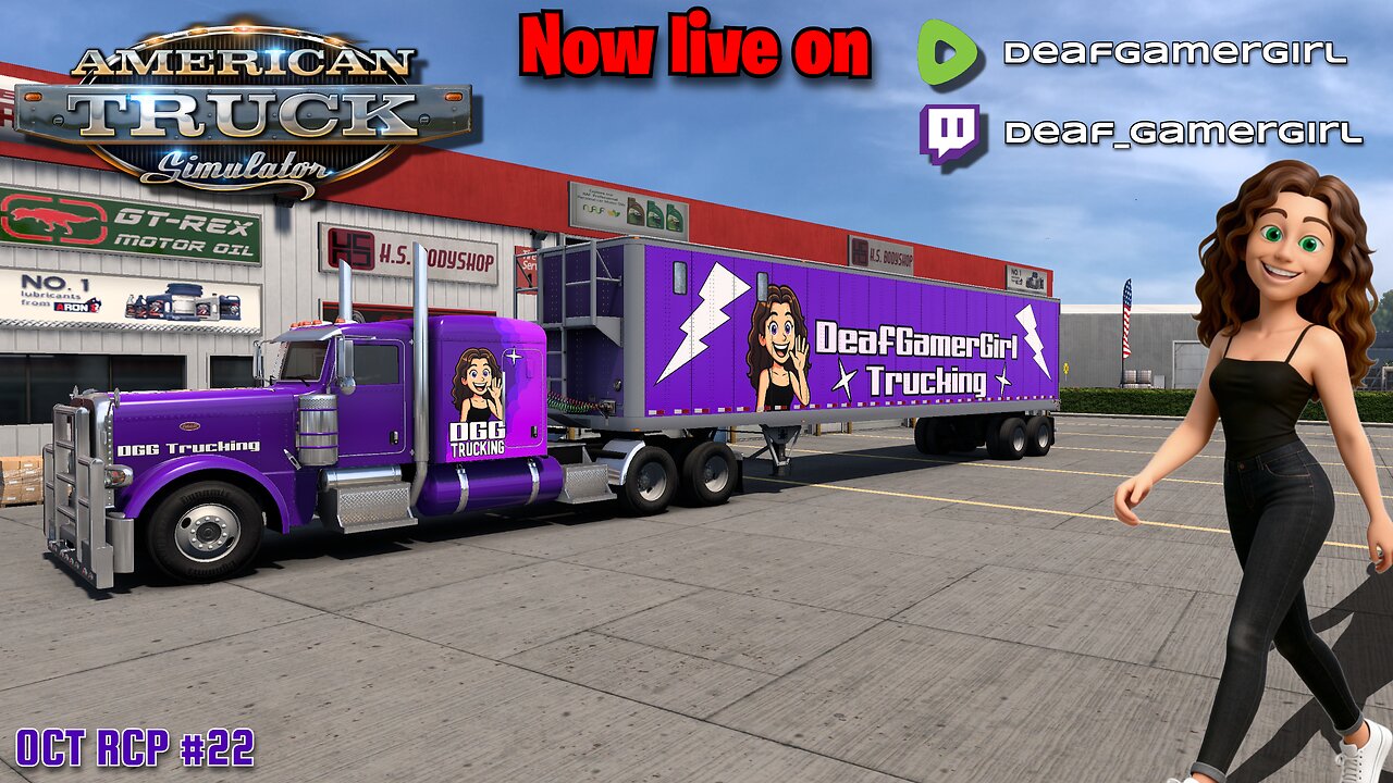 🔴 [FR/ENG] 🚚Deaf Girl Drives ATS Live! 🚚🛣 !wheel💜 Oct RCP #22