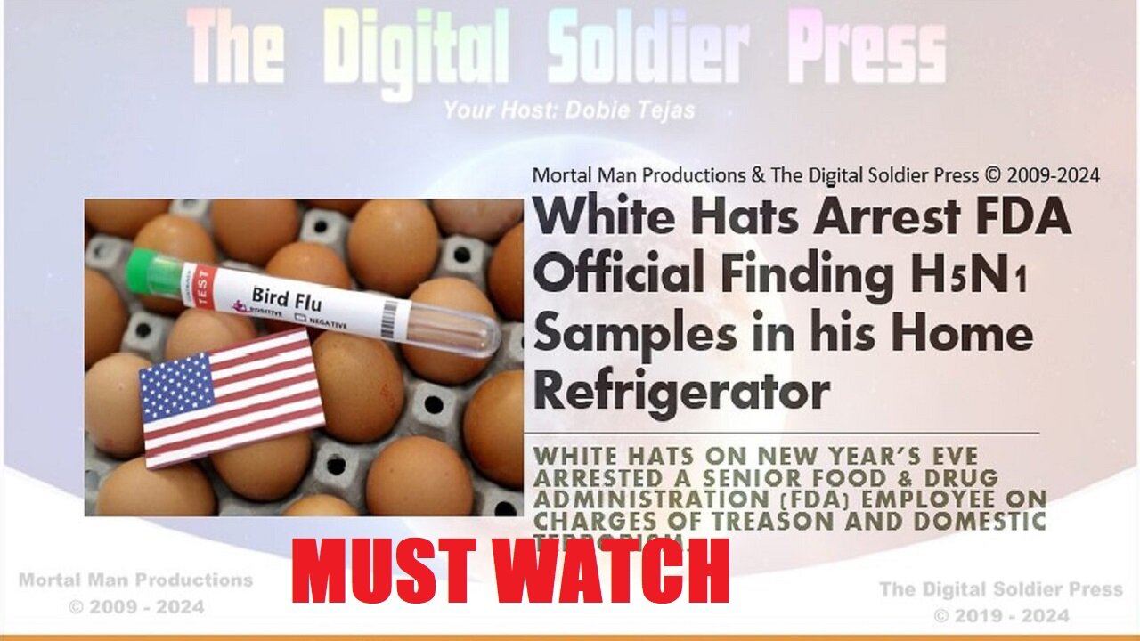 White Hats Arrest FDA Official over having H5N1 Samples in his home refrigerator.