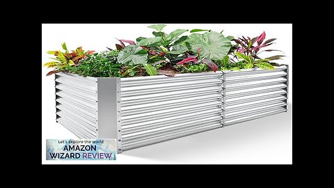 Land Guard 8×4×2 ft Galvanized Raised Garden Bed Kit Galvanized Planter Raised Review