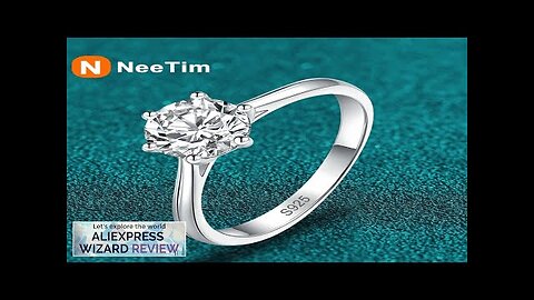 NeeTim 0.3ct 4mm Moissanite Diamond Ring for Women S925 Sterling Silver Review