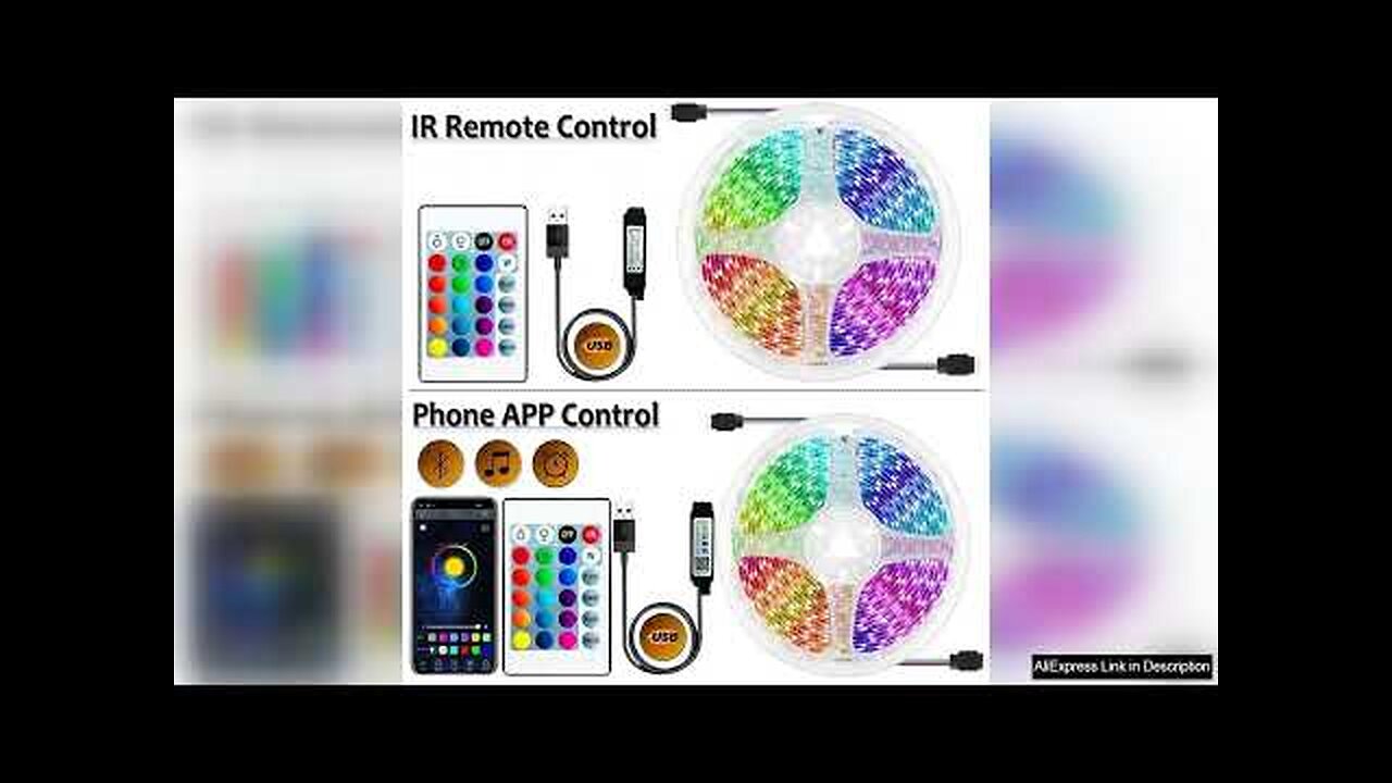 USB LED Strip Light APP Control RGB 5050 Led Lights Color Changing Review