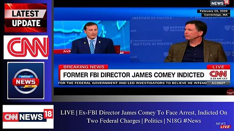 LIVE | Ex-FBI Director James Comey To Face Arrest, Indicted On Two Federal Charges | Politics #News