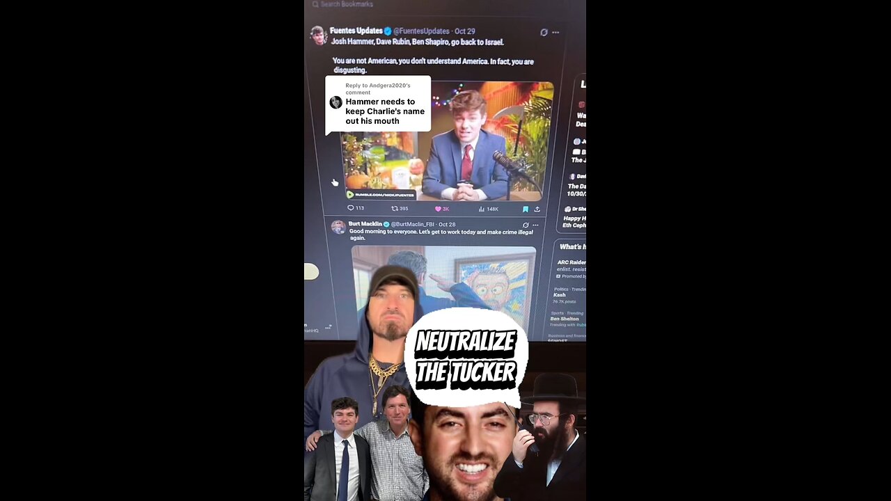 #TPUSA Member and #CharlieKirk Friend Josh Hammer Calls for #TuckerCarlson to be “Neutralized”