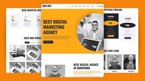 Digital Marketing Agency Website Design: HTML, CSS & JS